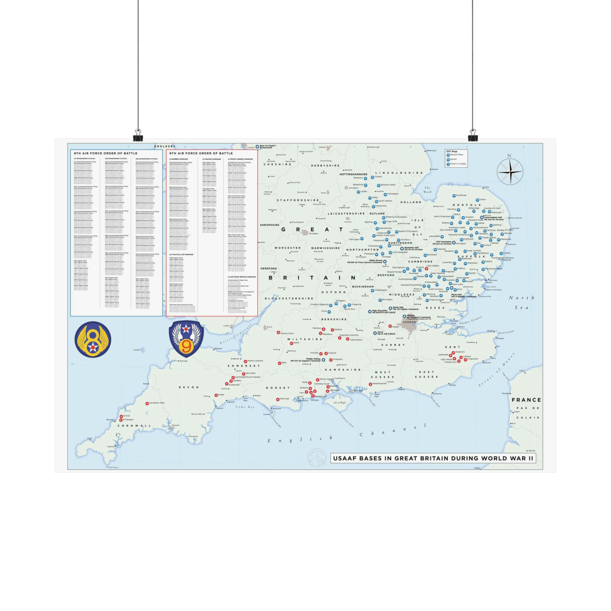 Wwii Base Sign WWII USAAF Bases Map of Britain – Aviation History Poster - Etsy