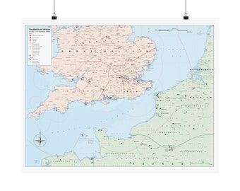 Battle of Britain Poster Map