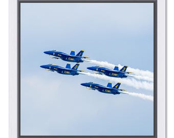 Blue Angels F-18 Super Hornet Photo: Cleveland Air Show Metal Wall Art