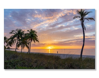 Key West Smathers Beach ocean sunrise photo; Florida Keys sunrise; beautiful wall art for living room, bedroom, condo, office; sunset