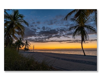 Key West Smathers Beach ocean sunrise photo; Florida Keys sunrise; beautiful wall art for living room, bedroom, condo, office; sunset
