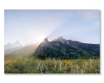 Grand Teton Sunset Print: Jackson Hole Wyoming Mountain Wall Art