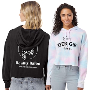 Custom Cropped Hoodie | Design Your Own Crop Top Sweatshirt | Personalized Text, Logo, Photo, or Full-Color Print | Trendy & Stylish Fit