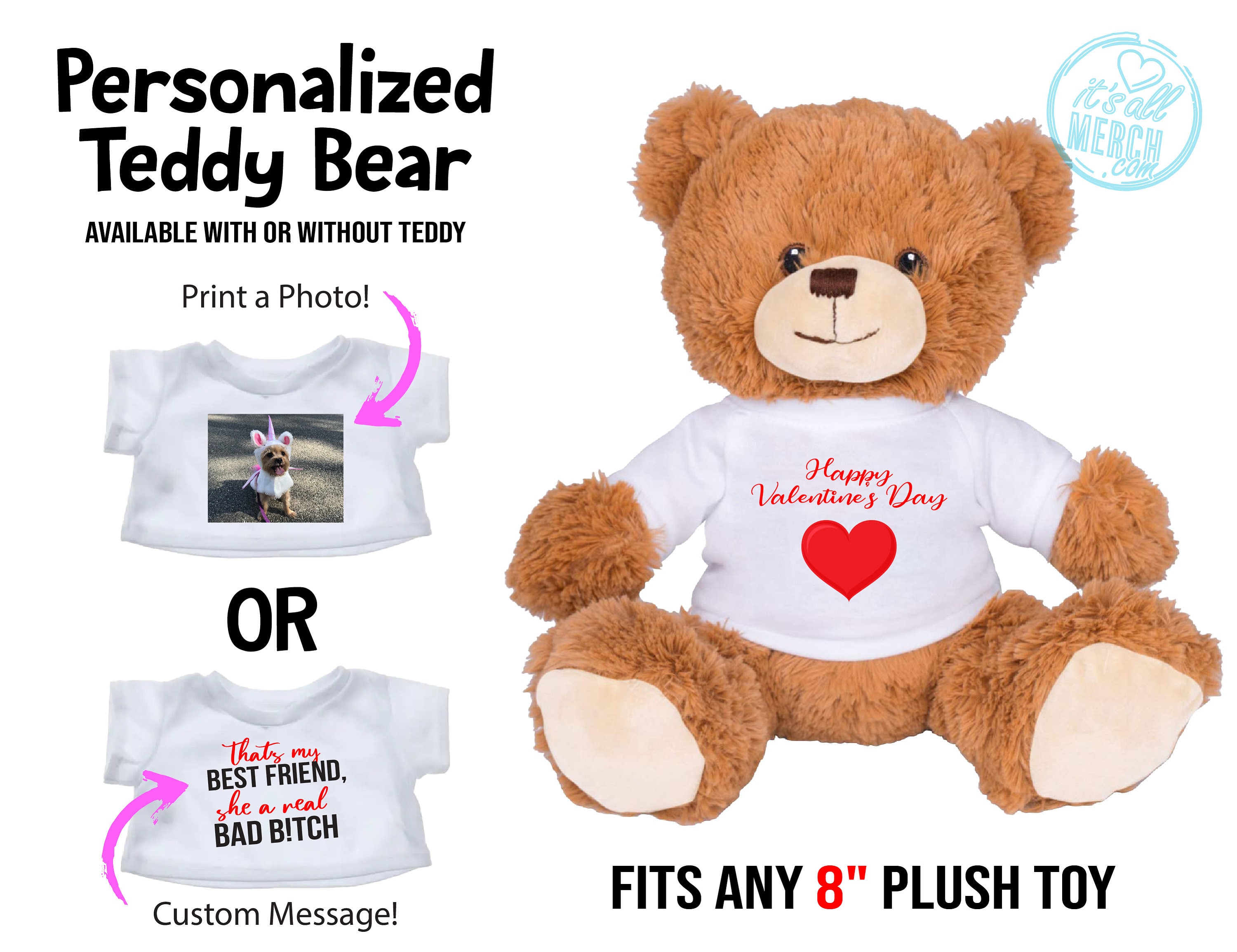 Memory Teddy Bear, Personalized Photo Teddy Bear