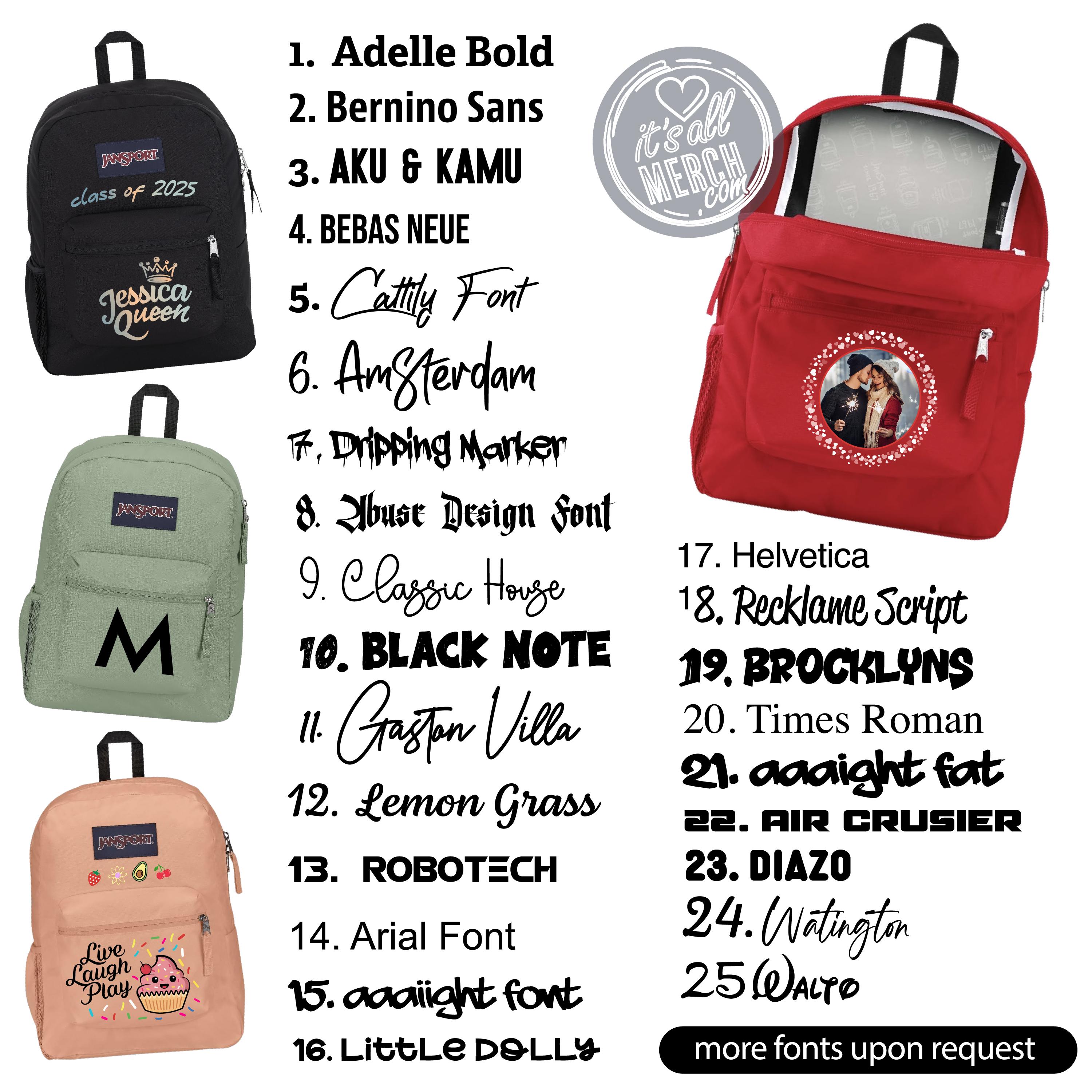 Custom Jansport Backpacks | Name, Logo, Text, Photos or Design | Shoulder Bag | Carry Bag | Logo | Kids Backpack | School, Work, Travel, Gym - Etsy Custom Jansport Backpacks | Name, Logo, Text, Photos or Design | Shoulder Bag | Carry Bag | Logo | Kids Backpack | School, Work, Travel, Gym - Etsy