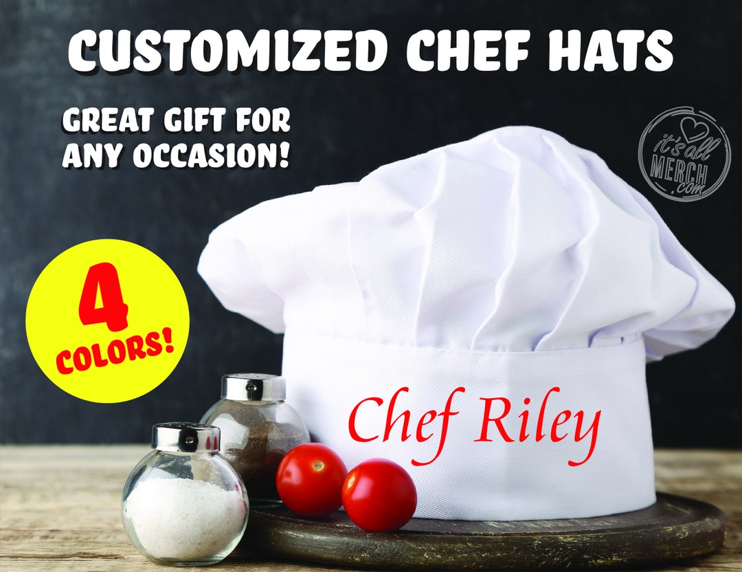 Custom Chef Hat Name or Logo Chef Hat Personal Mushroom Etsy