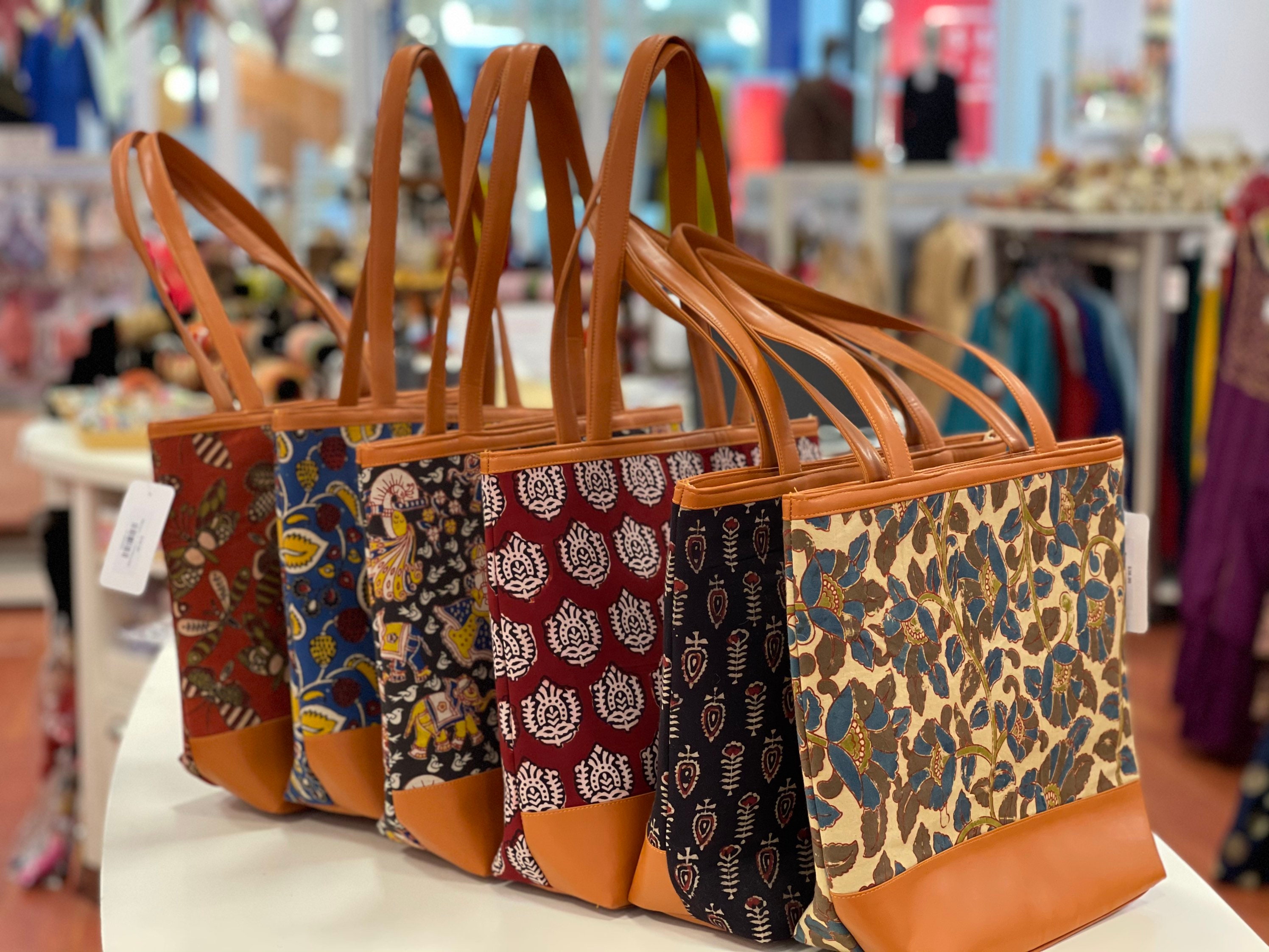 Designer Kalamkari Silk Patch Bag – TYDesiHandicrafts.com