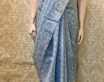 Lucknow Chikan Saree - Etsy