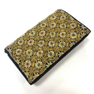 Velvet Evening clutch/Bag with Zardozi embroidery, OOAK statement bag, handbag,gift for her,Hand embroidered clutch