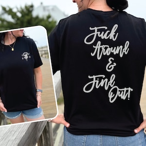 Wrong Bitch Ranch Fuck Around And Find Out, Camiseta unisex de manga corta para mujer, doble cara.