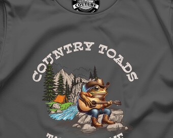 Cowboy Frog Graphic Tee: Country Toads Camping Shirt