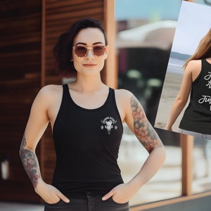 Wrong Bitch Ranch FAFO script 2 sided Unisex Jersey Women's Tank, bad bitch tank, gift for her, women tank top