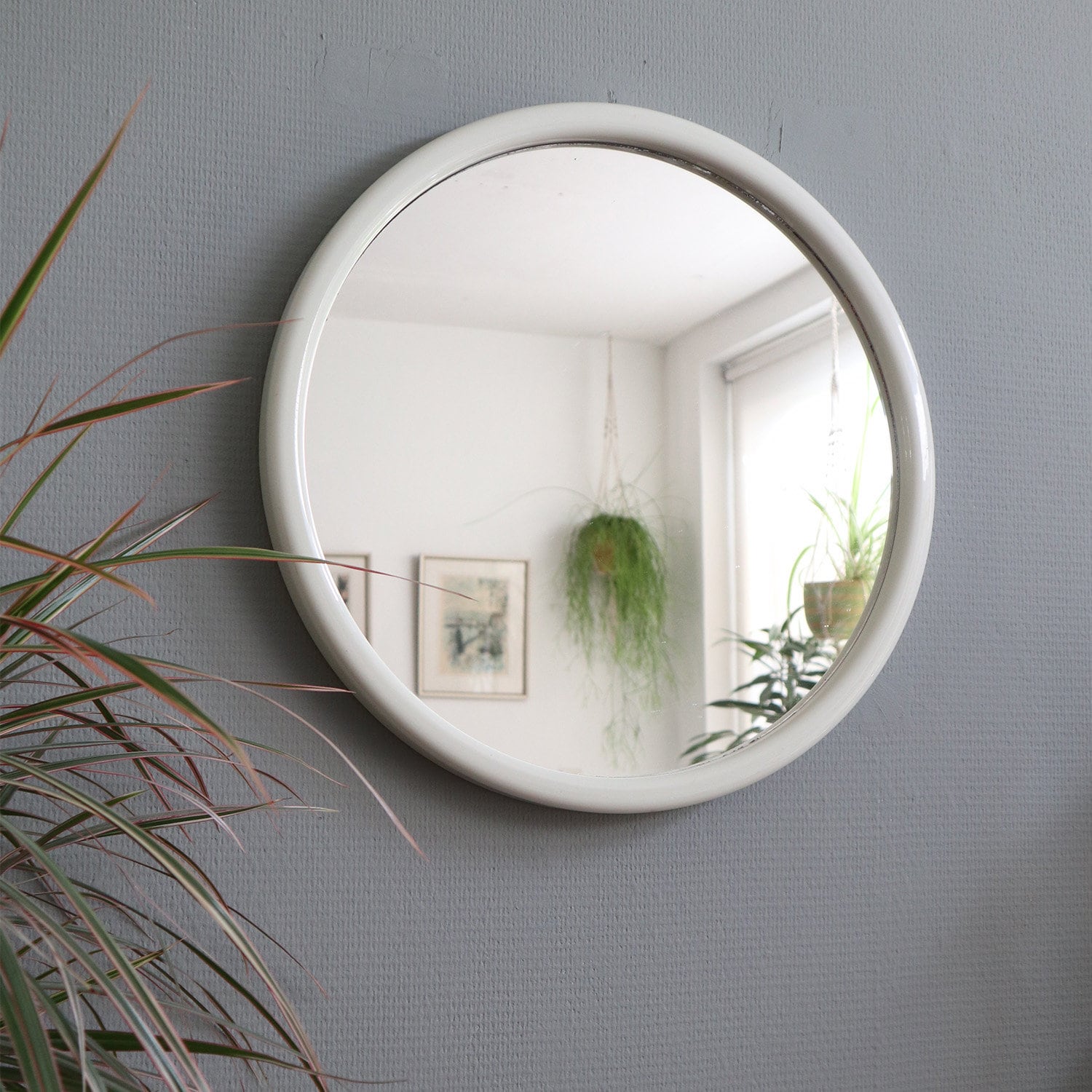 Vintage Round Plastic Space Age Wall Mirror Retro Wall Mirror Etsy España