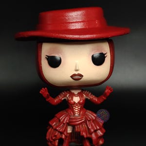 open lace back dress Elvira Red Dress Funkoween exclusive Funko Pop! Vinyl Figure