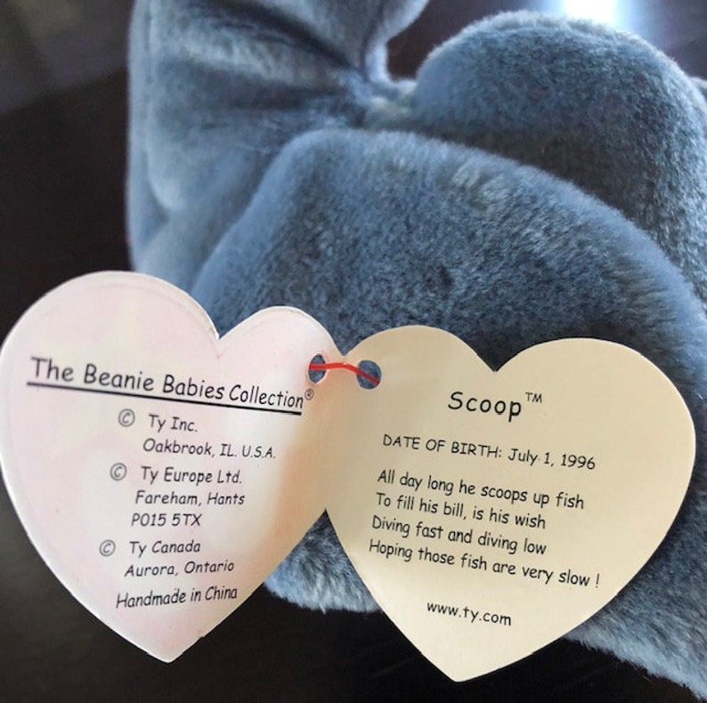Rare 1996 Scoop Beanie Baby Etsy