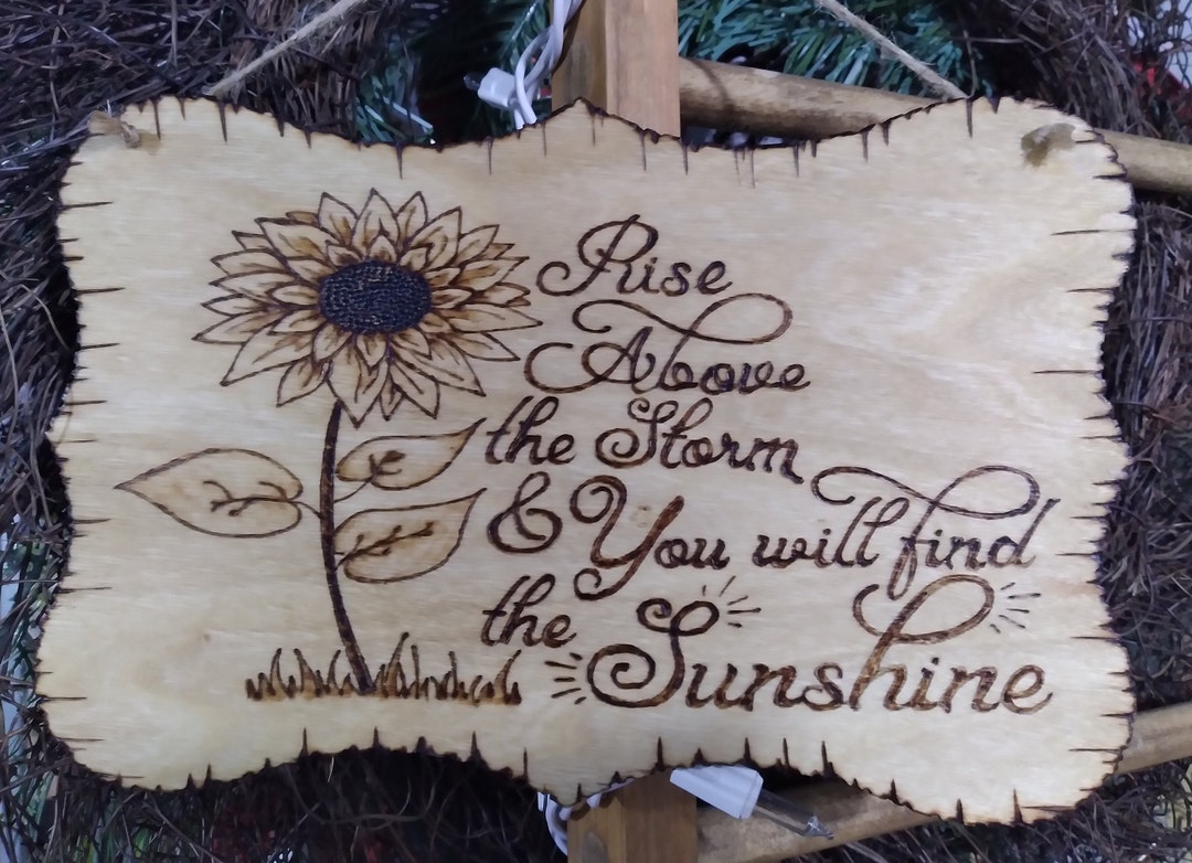 Handcrafted Wooden Sign Inspirational Quote rise Above Etsy