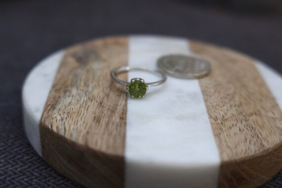 Silver Peridot Ring