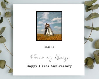 Personalised First Anniversary Card | Anniversary Card For Him | Anniversary Card For Her | Happy Anniversary | 1st Anniversary Card |