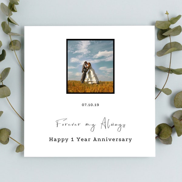 Personalised First Anniversary Card | Anniversary Card For Him | Anniversary Card For Her | Happy Anniversary | 1st Anniversary Card |