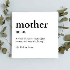 Tarjeta del Día de las Madres / Tarjeta del Día de las Madres / Tarjeta del Día de las Madres Felices / Linda Tarjeta del Día de las Madres para la Momia / Tarjeta para el Día de las Madres