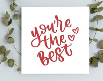 Happy valentines Day Card | Valentines Day Card | Valentines Day | Valentines Day Card for girlfriend | You're the best