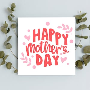 Tarjeta de feliz día de la madre / Tarjeta del Día de las Madres Felices / Tarjeta del Día de las Madres / Tarjeta del Día de la Madre linda para mamá / Tarjeta para el Día de la Madre