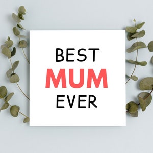 La mejor mamá de la historia / Tarjeta del Día de las Madres Felices / Tarjeta del Día de las Madres Felices / Linda Tarjeta del Día de las Madres para mamá / Tarjeta para el Día de las Madres