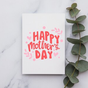 Tarjeta de feliz día de la madre / Tarjeta del Día de las Madres Felices / Tarjeta del Día de las Madres / Tarjeta del Día de la Madre linda para mamá / Tarjeta para el Día de la Madre
