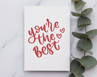 Happy valentines Day Card | Valentines Day Card | Valentines Day | Valentines Day Card for girlfriend | You're the best