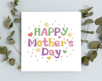 Happy Mother's Day Card | Happy Mothers Day Card | Happy Mothers Day Card | Cute Mothers Day Card For Mummy | Card For Mothers Day