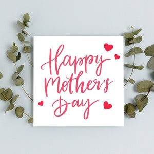 Tarjeta de feliz día de la madre / Tarjeta del Día de las Madres Felices / Tarjeta del Día de las Madres / Tarjeta del Día de la Madre linda para mamá / Tarjeta para el Día de la Madre