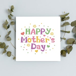 Carte Happy Mother’s Day | | de la carte Happy Mothers Day | de la carte Happy Mothers Day Carte de fête des mères mignonne pour maman | Carte pour la fête des mères