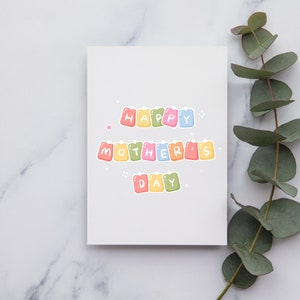 Tarjeta de feliz día de la madre / Tarjeta del Día de las Madres Felices / Tarjeta del Día de las Madres / Tarjeta del Día de la Madre linda para mamá / Tarjeta para el Día de la Madre