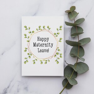 Licença de maternidade feliz cartão comemorativo | futura mamãe | futura mamãe | Tapete de trabalho para acabamento de gravidez, deixe presente | Novo pai