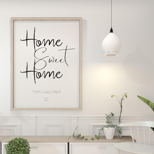 Personalised Home Sweet Home Wall Art | Wall Art | Home Decor |