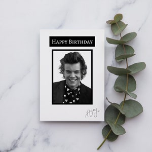 Harry Styles Verjaardagskaart Happy Birthday Card Harry Etsy