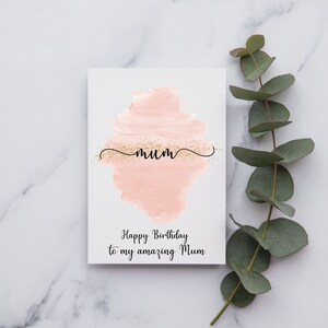 De | van de Kaart van de Verjaardag van de moeder Gelukkige Verjaardag Mum | Verjaardagskaart voor mama | Mama's verjaardag | De Kaart van de Verjaardag van de moeder