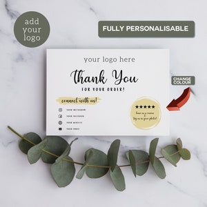 Personalisiertes Dankeschön für Deine Bestellung Verpackungskarten | Kleine Visitenkarten | Personalisierte Geschäft Dankeskarten