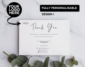 Personalised Thank you for your order packaging cards | Small Business Cards | Personalised Business Thank you Cards