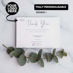 Cartes d'emballage personnalisées de remerciement pour votre commande | Petites cartes de visite | Cartes de remerciement professionnelles personnalisées