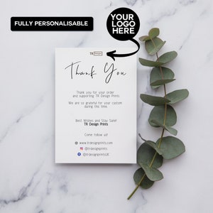Personalisiertes Dankeschön für Deine Bestellung Verpackungskarten | Kleine Visitenkarten | Personalisierte Geschäft Dankeskarten
