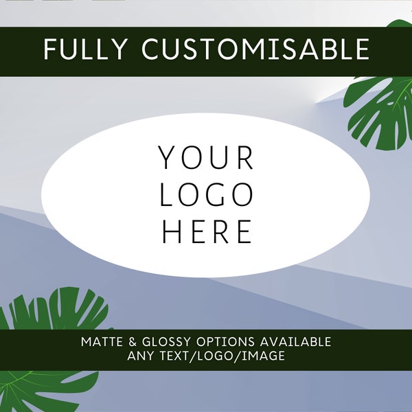 Custom stickers | personalised Oval stickers  51x37mm| logo stickers | Business stickers  | Oval Sticker | Order stickers | Matte or Glossy