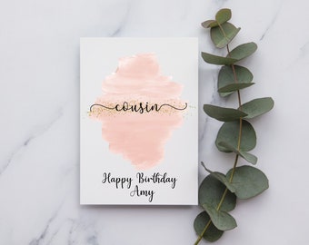 Carte D Anniversaire Cousin Etsy Carte D Anniversaire Cousin Etsy