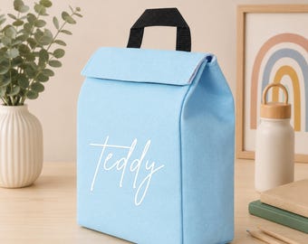 Personalised Kids Lunch Bag | Custom Name Children's Lunchbag | Personalised School Lunch Bag | Nursery Lunch Bag | Girls & Boys