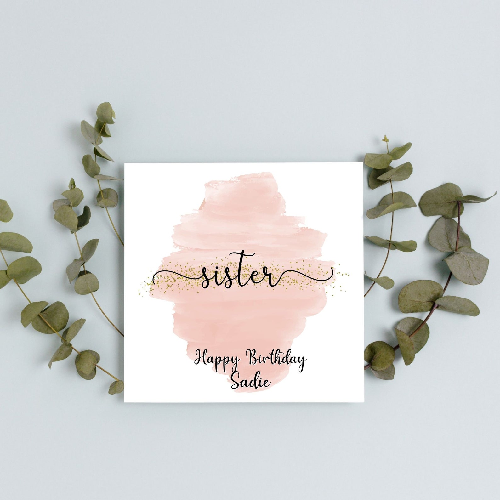 Sister Birthday Card With Wallet - High Quality Keepsake Card, 9x6 Inches, Heartfelt Verse, Folded Greeting Card