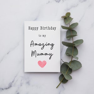 Gelukkige verjaardag Mummy Card | A6-kaart | Gelukkige verjaardag Mama | Stiefmoeder|  Mama Verjaardag | Geweldige Mummy | Geweldige mama | Geweldige moeder