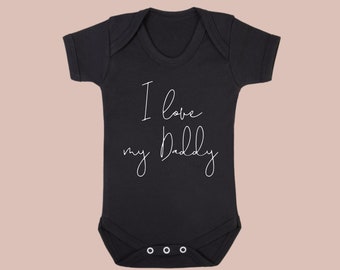 Adoro il mio body per bambini papà / regalo per bambini / crescita del bambino / tuta per bambini / regalo per bambini personalizzato /
