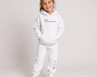 Personalized Kids Tracksuit, Cotton Blend, Custom Name