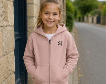 Personalised Kids Zip Up Hoodie | Custom Children's Hoodie | Personalised Hoodie for Boys & Girls | Name Hoodie | Kids Gift