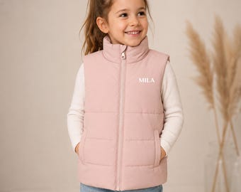 Personalised Kids Gilet - Custom Kids Gillet - Blush